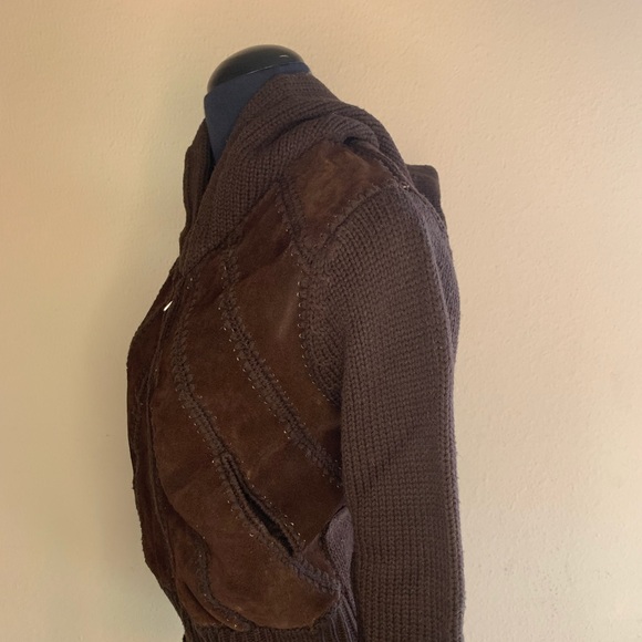 70s Hoodie Swede Sweater Size Medium Awesome Look in near perfect shape Brown - Picture 8 of 11